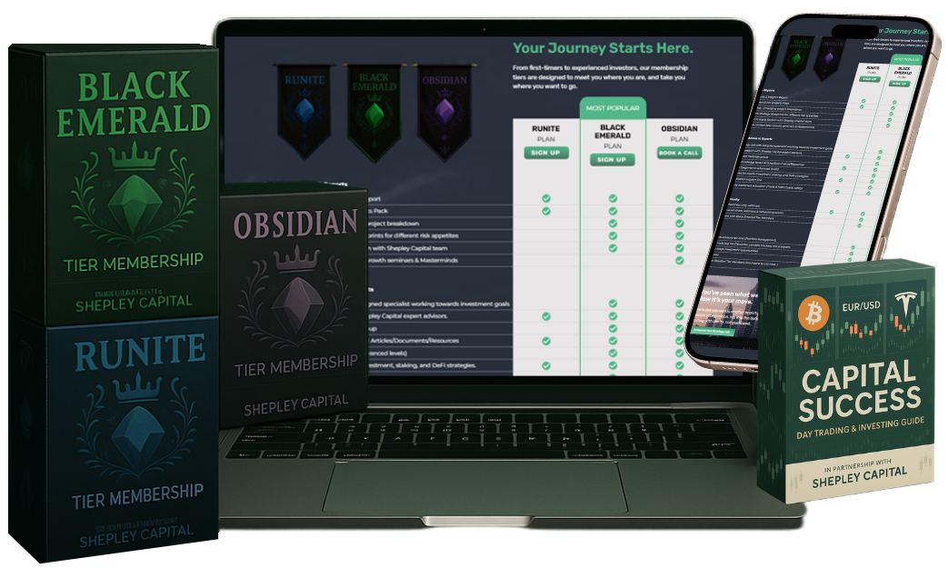 Shepley Capital's Full Range of Tier Membership and Playbooks Displayed Together