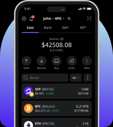 SafePal app showing crypto portfolio